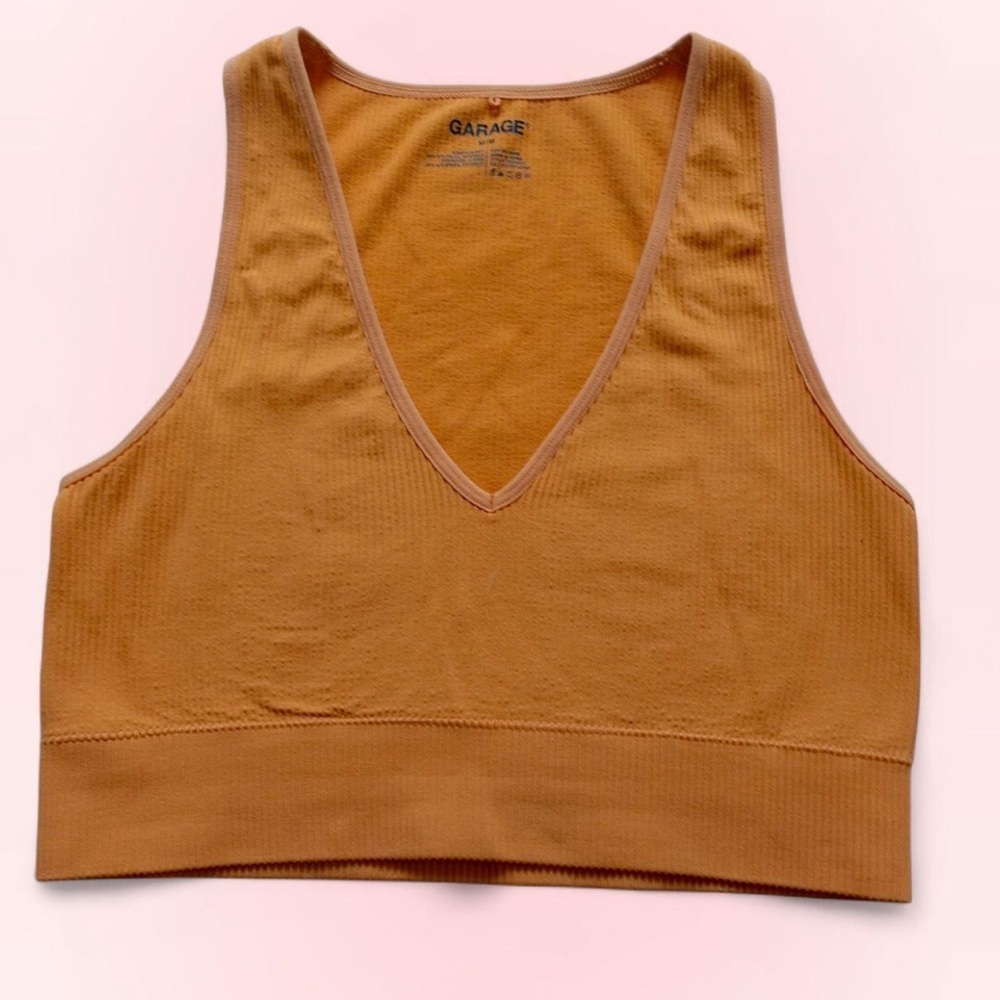 Garage Orange V-Neck Crop Top